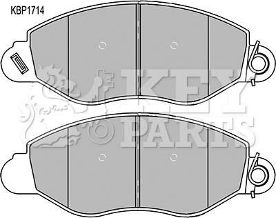 Key Parts KBP1714 - Гальмівні колодки, дискові гальма autocars.com.ua