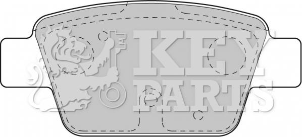 Key Parts KBP1718 - Гальмівні колодки, дискові гальма autocars.com.ua