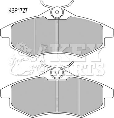 Key Parts KBP1727 - Гальмівні колодки, дискові гальма autocars.com.ua