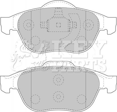 Key Parts KBP1731 - Тормозные колодки, дисковые, комплект autodnr.net