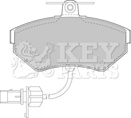 Key Parts KBP1733 - Гальмівні колодки, дискові гальма autocars.com.ua