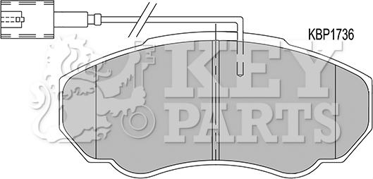 Key Parts KBP1736 - Гальмівні колодки, дискові гальма autocars.com.ua
