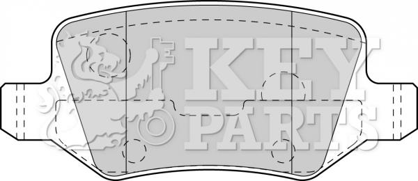 Key Parts KBP1753 - Гальмівні колодки, дискові гальма autocars.com.ua