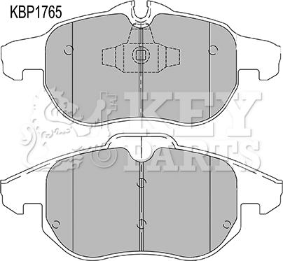 Key Parts KBP1765 - Гальмівні колодки, дискові гальма autocars.com.ua