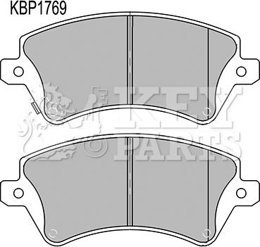 Key Parts KBP1769 - Гальмівні колодки, дискові гальма autocars.com.ua