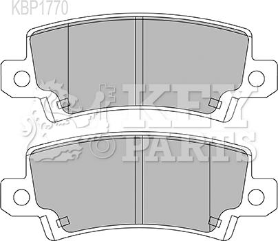 Key Parts KBP1770 - Гальмівні колодки, дискові гальма autocars.com.ua