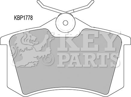 Key Parts KBP1778 - Гальмівні колодки, дискові гальма autocars.com.ua