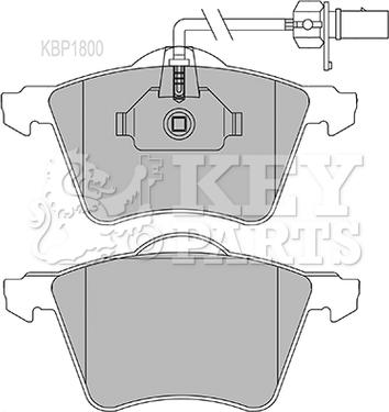 Key Parts KBP1800 - Гальмівні колодки, дискові гальма autocars.com.ua