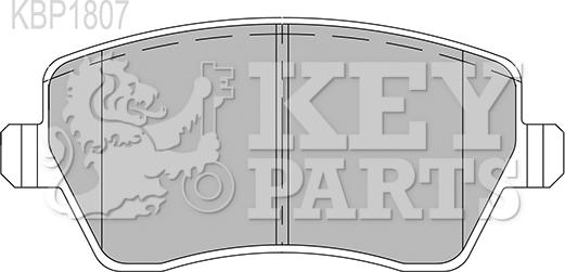 Key Parts KBP1807 - Гальмівні колодки, дискові гальма autocars.com.ua