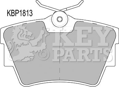 Key Parts KBP1813 - Гальмівні колодки, дискові гальма autocars.com.ua