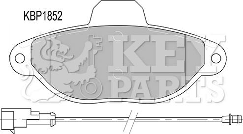 Key Parts KBP1852 - Гальмівні колодки, дискові гальма autocars.com.ua