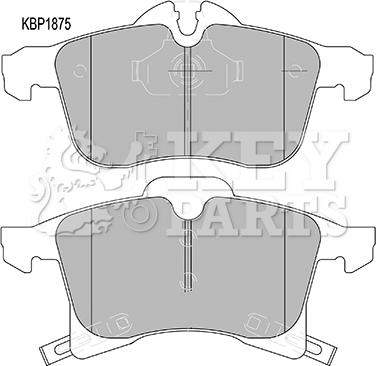 Key Parts KBP1875 - Гальмівні колодки, дискові гальма autocars.com.ua