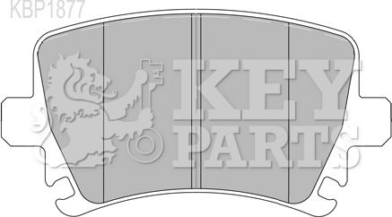 Key Parts KBP1877 - Тормозные колодки, дисковые, комплект autodnr.net