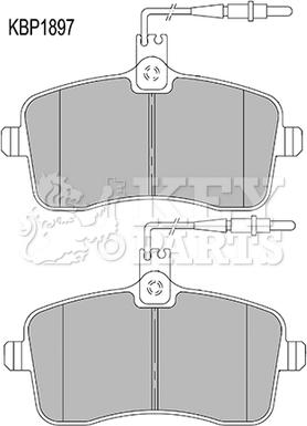 Key Parts KBP1897 - Гальмівні колодки, дискові гальма autocars.com.ua