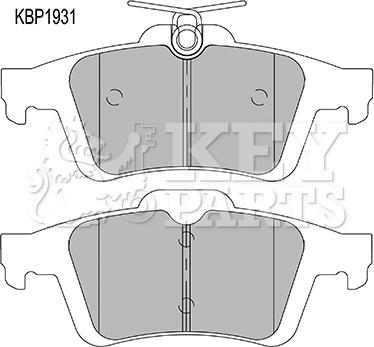 Key Parts KBP1931 - Гальмівні колодки, дискові гальма autocars.com.ua