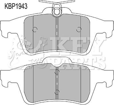 Key Parts KBP1943 - Гальмівні колодки, дискові гальма autocars.com.ua
