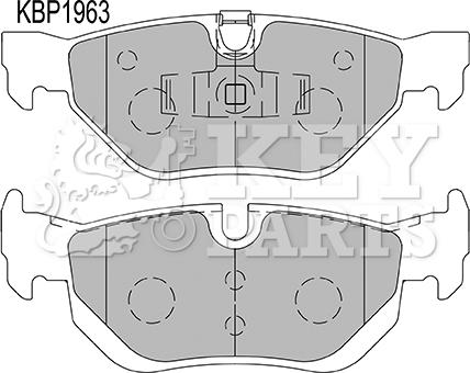 Key Parts KBP1963 - Гальмівні колодки, дискові гальма autocars.com.ua