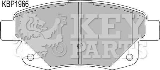 Key Parts KBP1966 - Гальмівні колодки, дискові гальма autocars.com.ua