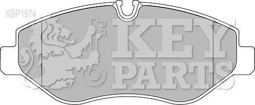 Key Parts KBP1974 - Гальмівні колодки, дискові гальма autocars.com.ua