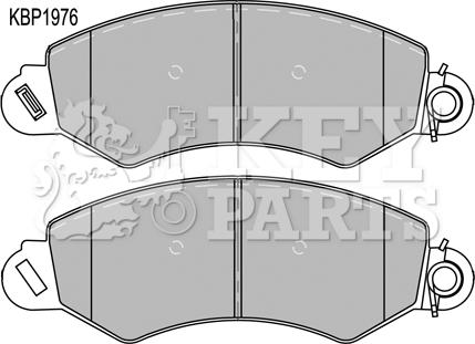 Key Parts KBP1976 - Гальмівні колодки, дискові гальма autocars.com.ua