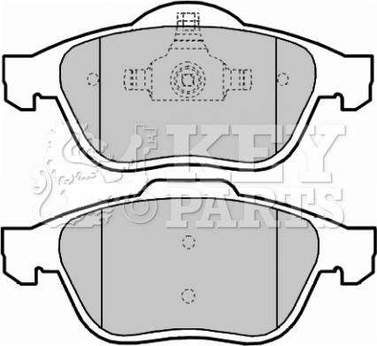Key Parts KBP2016 - Гальмівні колодки, дискові гальма autocars.com.ua