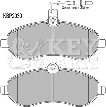 Key Parts KBP2030 - Гальмівні колодки, дискові гальма autocars.com.ua