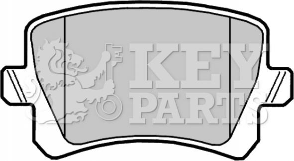 Key Parts KBP2044 - Тормозные колодки, дисковые, комплект autodnr.net