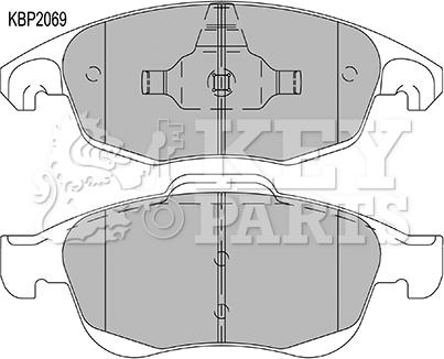 Key Parts KBP2069 - Гальмівні колодки, дискові гальма autocars.com.ua