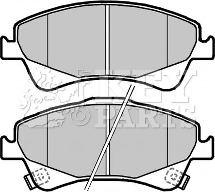 Key Parts KBP2080 - Гальмівні колодки, дискові гальма autocars.com.ua