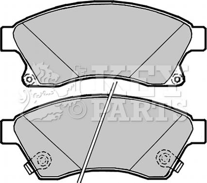 Key Parts KBP2090 - Тормозные колодки, дисковые, комплект autodnr.net