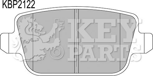 Key Parts KBP2122 - Гальмівні колодки, дискові гальма autocars.com.ua
