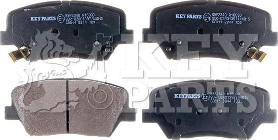 Key Parts KBP2340 - Тормозные колодки, дисковые, комплект autodnr.net