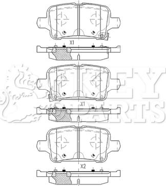 Key Parts KBP2579 - Гальмівні колодки, дискові гальма autocars.com.ua