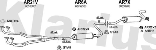 Klarius 030015U - Система випуску ОГ autocars.com.ua