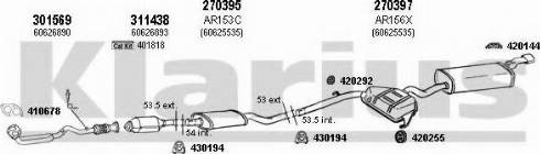 Klarius 030138E - Система випуску ОГ autocars.com.ua