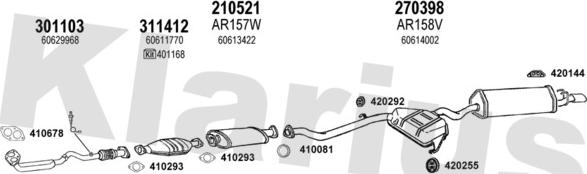 Klarius 030139E - Система випуску ОГ autocars.com.ua