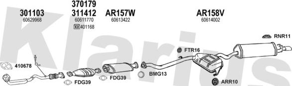 Klarius 030139U - Система випуску ОГ autocars.com.ua