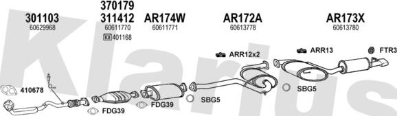 Klarius 030158U - Система випуску ОГ autocars.com.ua