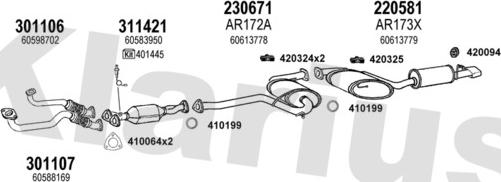 Klarius 030279E - Система випуску ОГ autocars.com.ua