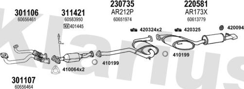 Klarius 030280E - Система випуску ОГ autocars.com.ua