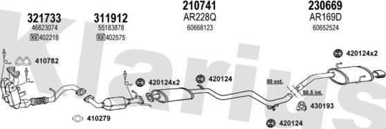 Klarius 030287E - Система выпуска ОГ avtokuzovplus.com.ua