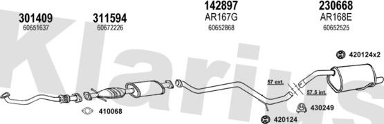 Klarius 030289E - Система випуску ОГ autocars.com.ua