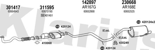 Klarius 030292E - Система випуску ОГ autocars.com.ua