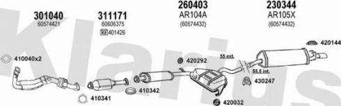 Klarius 030305E - Система випуску ОГ autocars.com.ua
