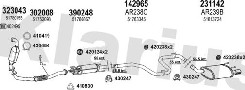 Klarius 030312E - Система выпуска ОГ autodnr.net