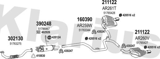 Klarius 030315E - Система выпуска ОГ avtokuzovplus.com.ua