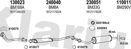 Klarius 060014E - Система випуску ОГ autocars.com.ua