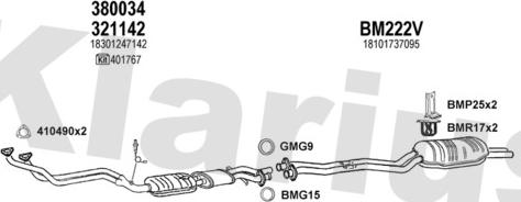 Klarius 060109U - Система випуску ОГ autocars.com.ua
