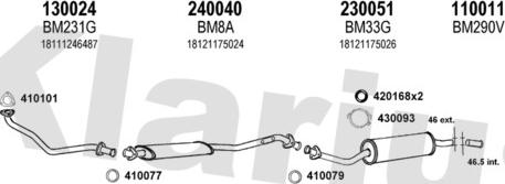 Klarius 060110E - Система випуску ОГ autocars.com.ua