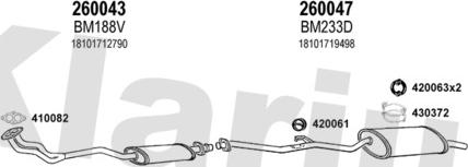 Klarius 060112E - Система випуску ОГ autocars.com.ua